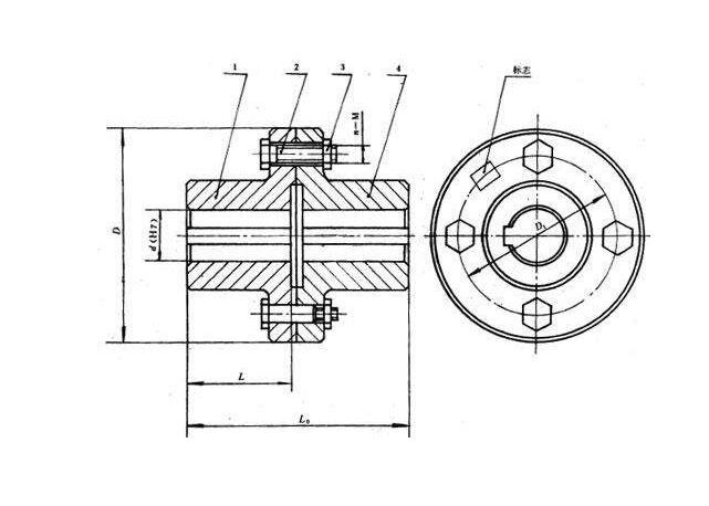 凸缘联轴器图纸